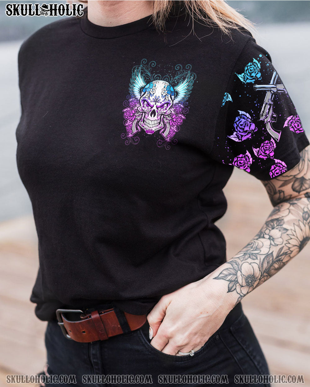 I WOKE UP TODAY SKULL ROSE ALL OVER PRINT – YHHN3101232