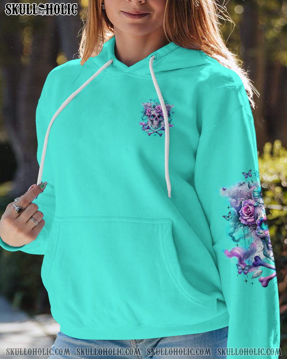 IF I’M TOO QUIET AND SMILING FLORAL SKULL ALL OVER PRINT – TLNZ0512232