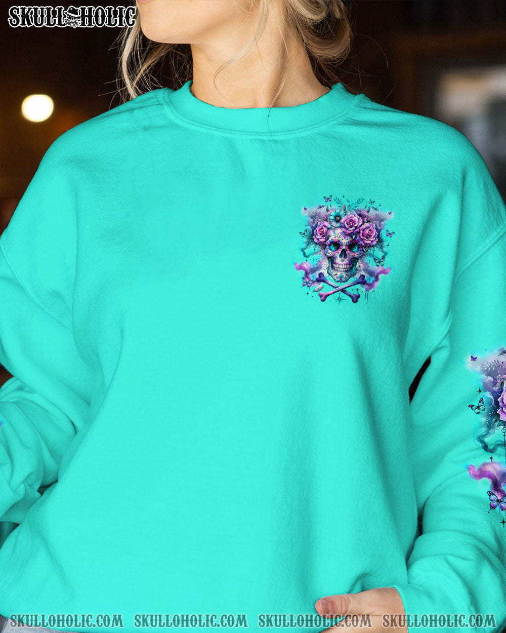 IF I’M TOO QUIET AND SMILING FLORAL SKULL ALL OVER PRINT – TLNZ0512232