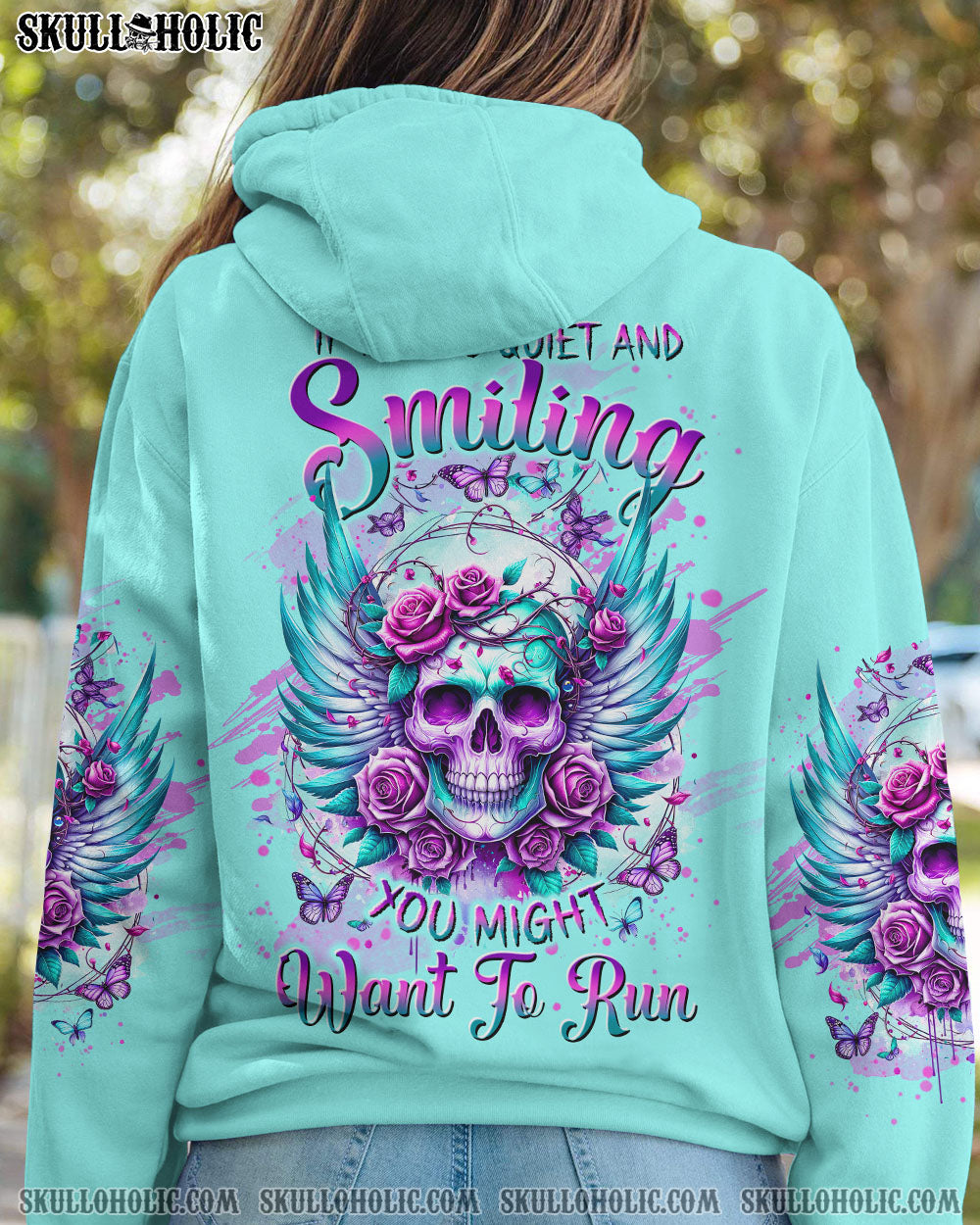 IF I’M TOO QUIET AND SMILING SKULL ROSE WINGS ALL OVER PRINT – TLTW2111231