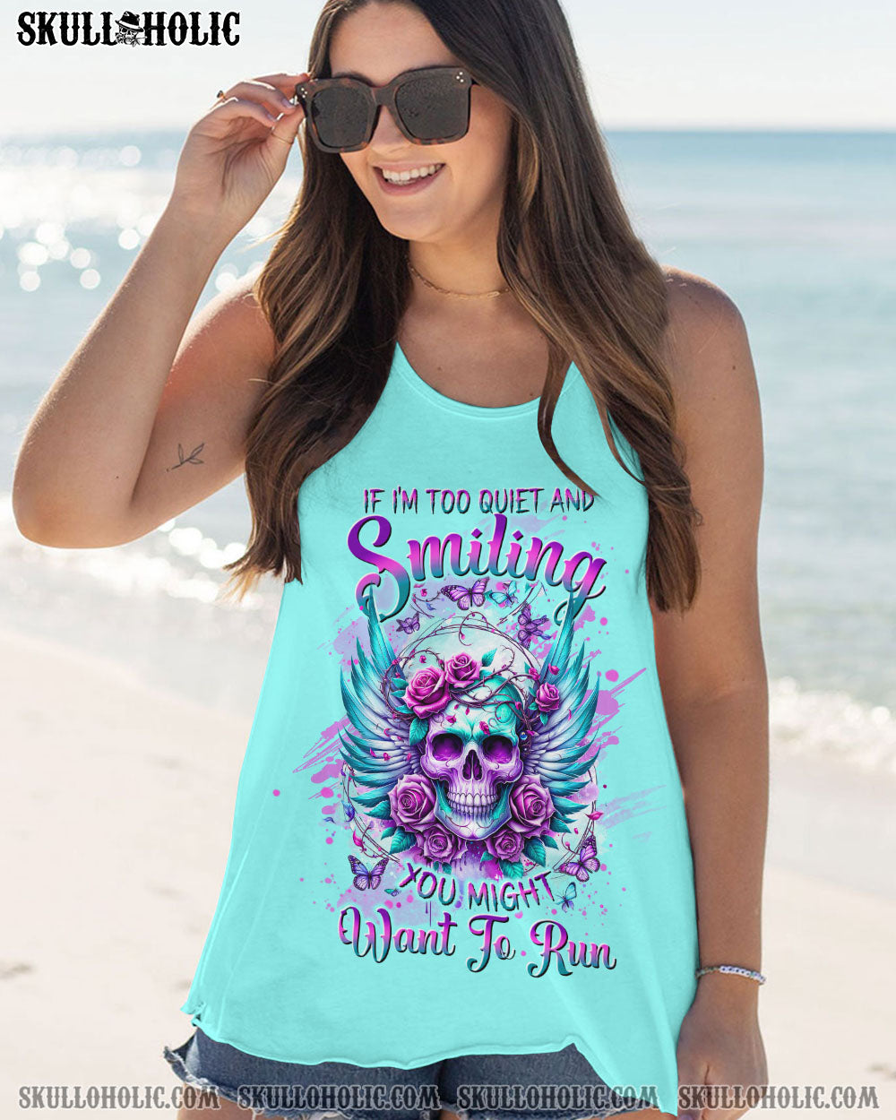 IF I’M TOO QUIET AND SMILING SKULL ROSE WINGS ALL OVER PRINT – TLTW2111231