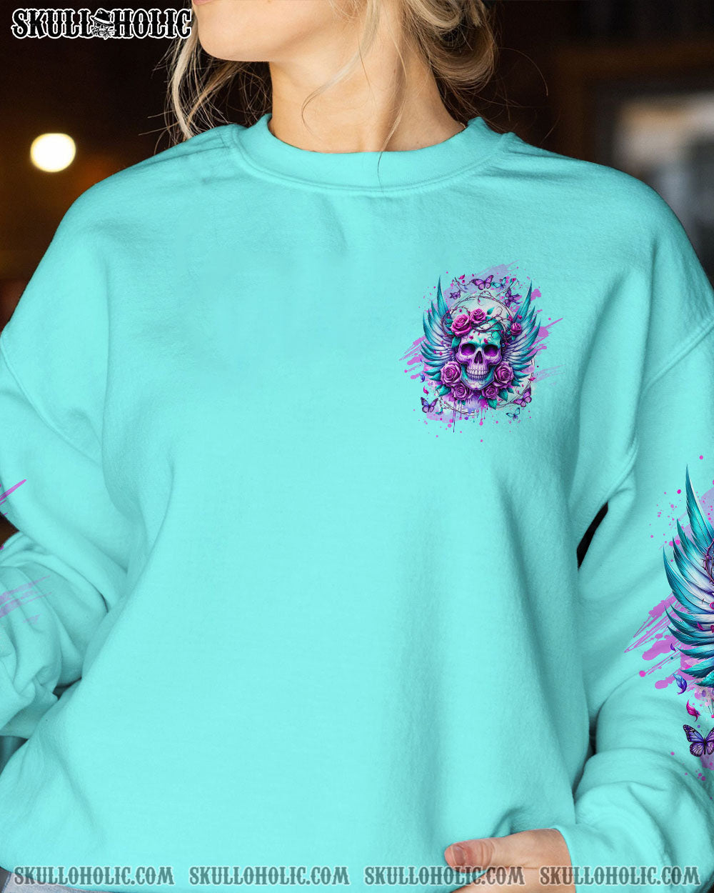 IF I’M TOO QUIET AND SMILING SKULL ROSE WINGS ALL OVER PRINT – TLTW2111231