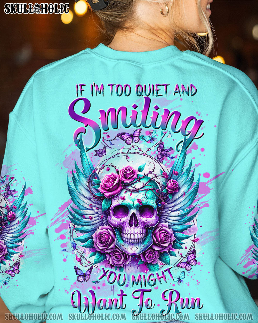 IF I’M TOO QUIET AND SMILING SKULL ROSE WINGS ALL OVER PRINT – TLTW2111231