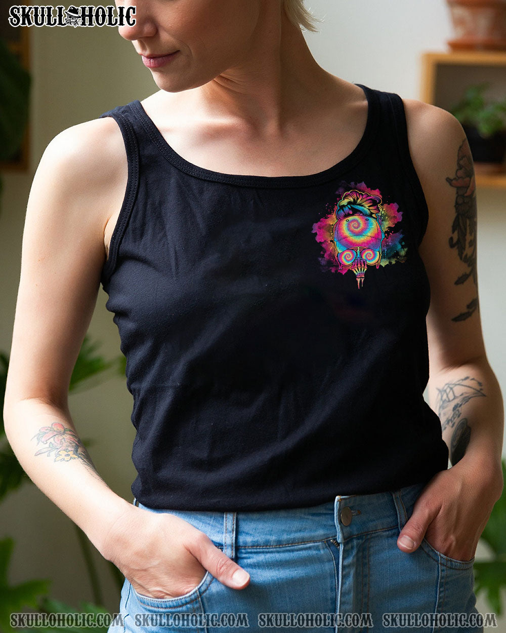 IF YOU THINK I’M A B TIE DYE MESSY BUN ALL OVER PRINT – TLNO0102232