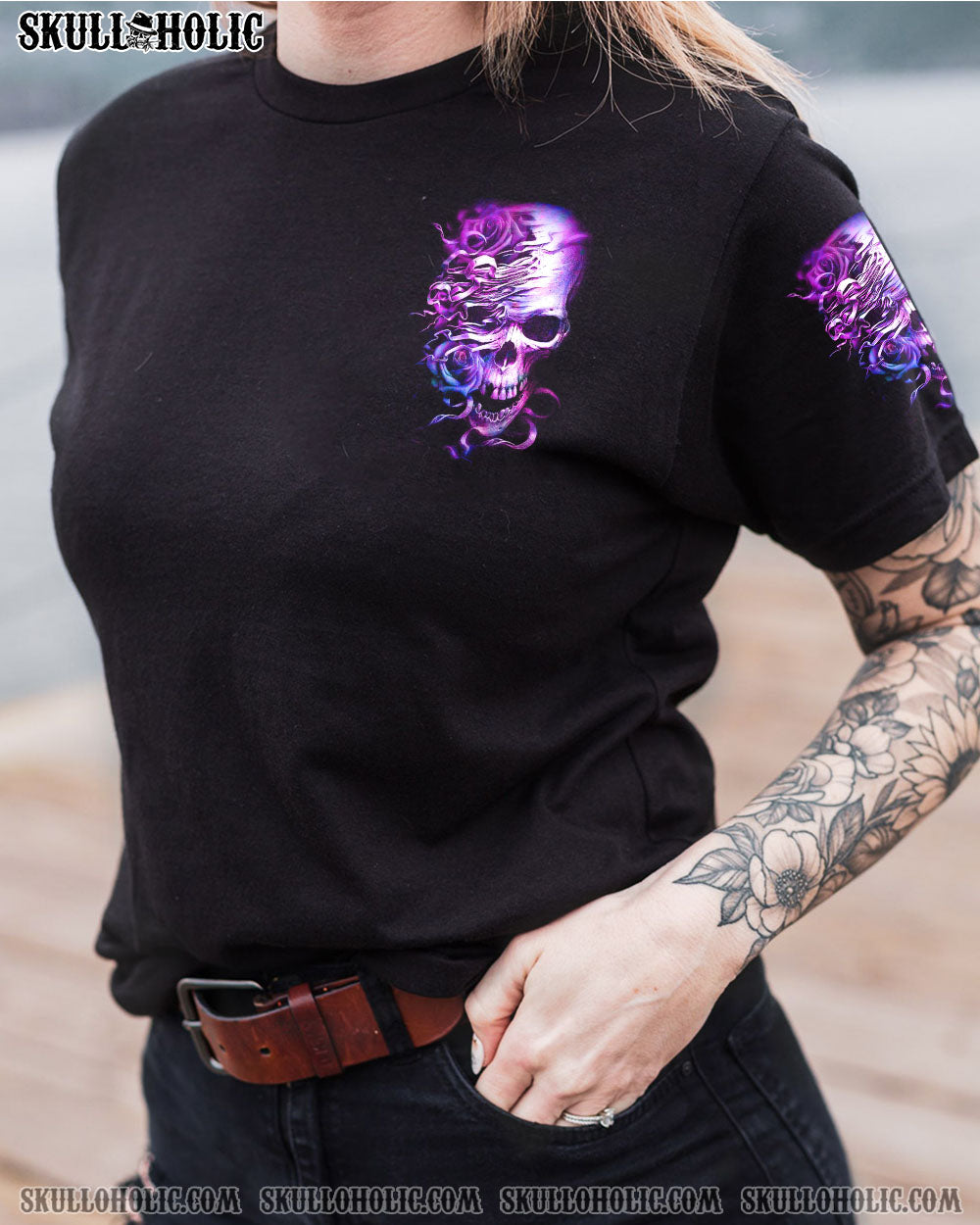 IF YOU WANT ME TO CONTROL MY TEMPER ROSE SKULL ALL OVER PRINT – TLNZ1002231