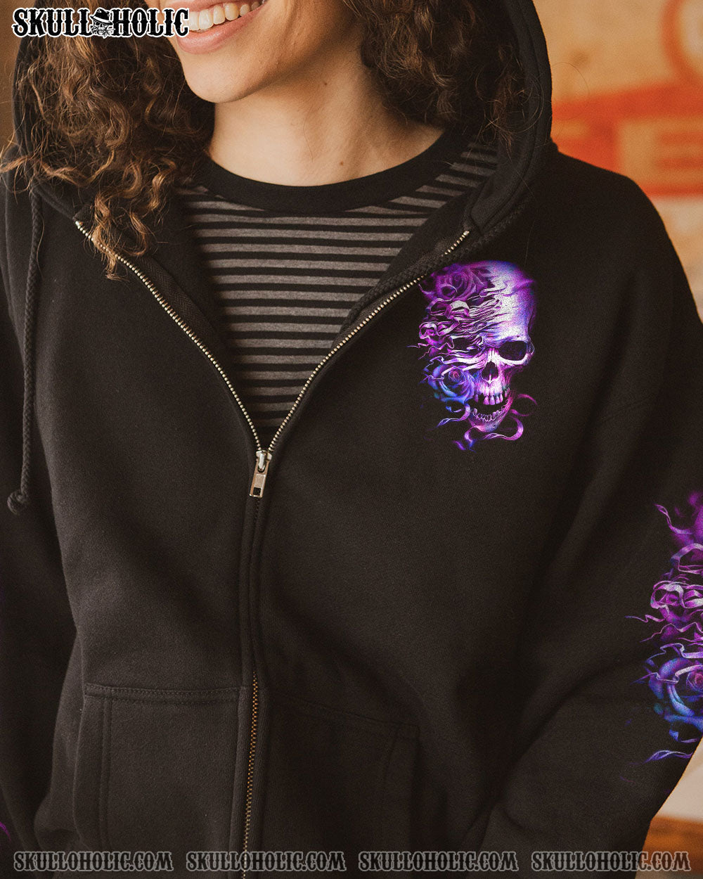 IF YOU WANT ME TO CONTROL MY TEMPER ROSE SKULL ALL OVER PRINT – TLNZ1002231