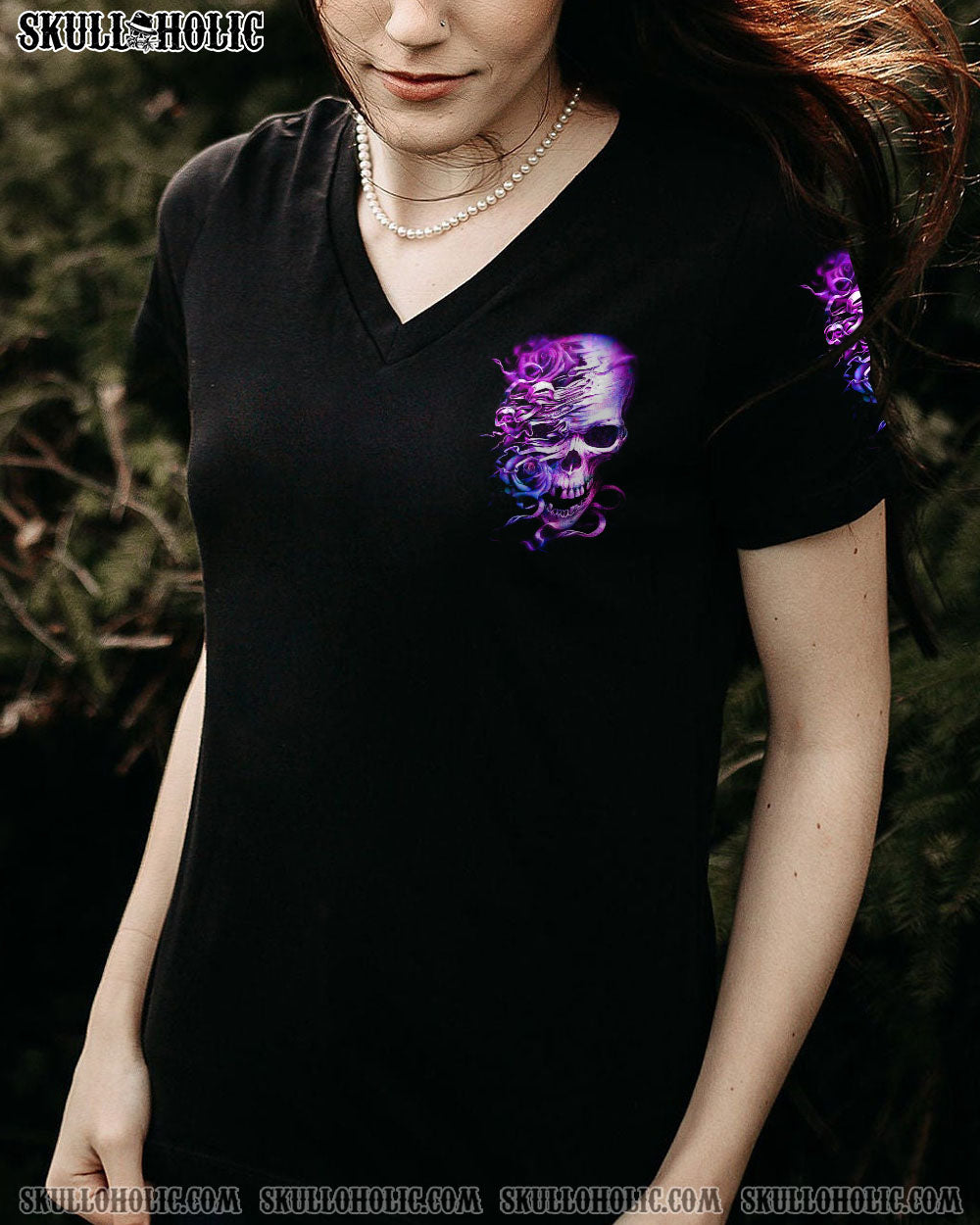 IF YOU WANT ME TO CONTROL MY TEMPER ROSE SKULL ALL OVER PRINT – TLNZ1002231