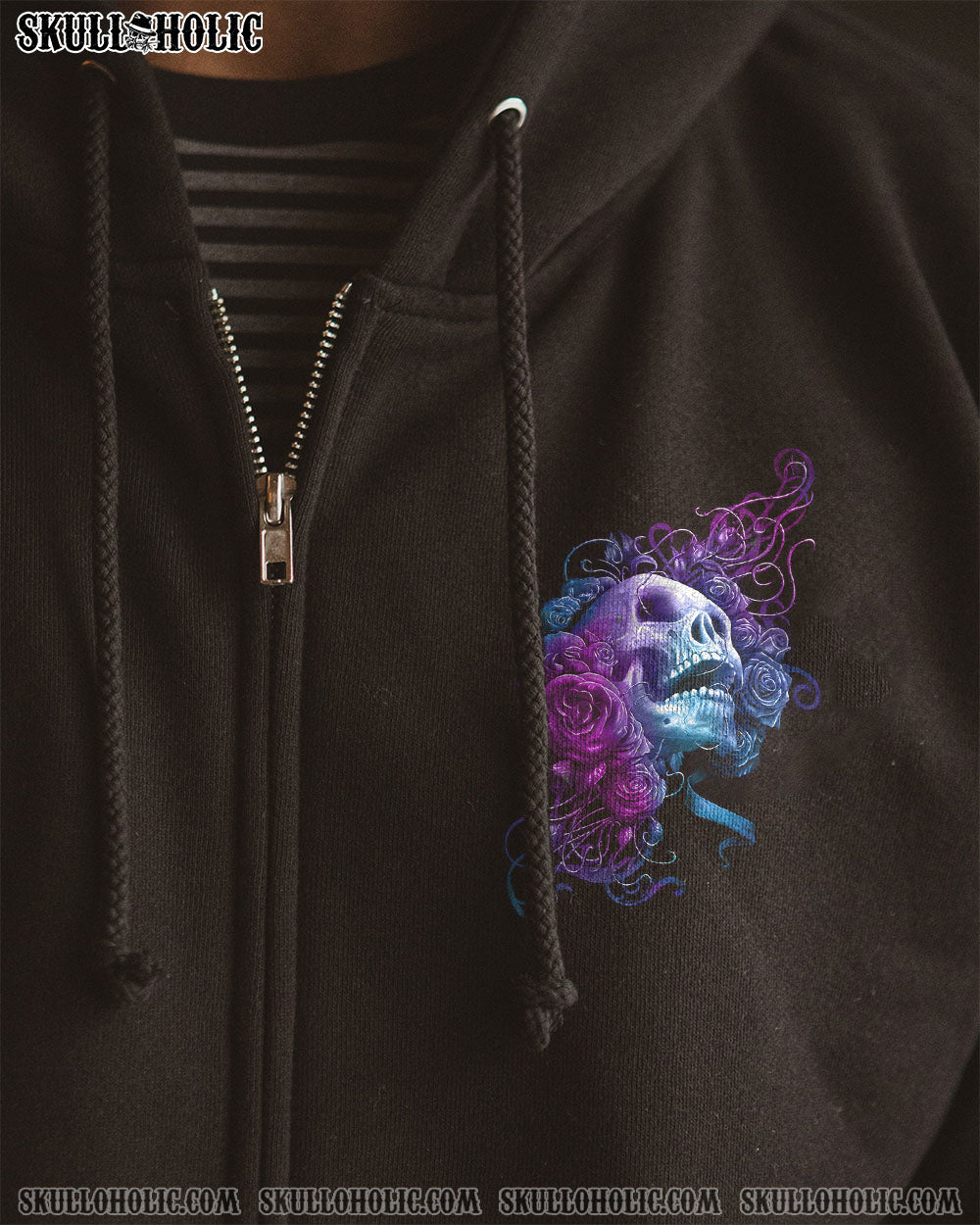 IF YOU WANT ME TO CONTROL MY TEMPER ROSE SKULL ALL OVER PRINT – TLNZ3103232