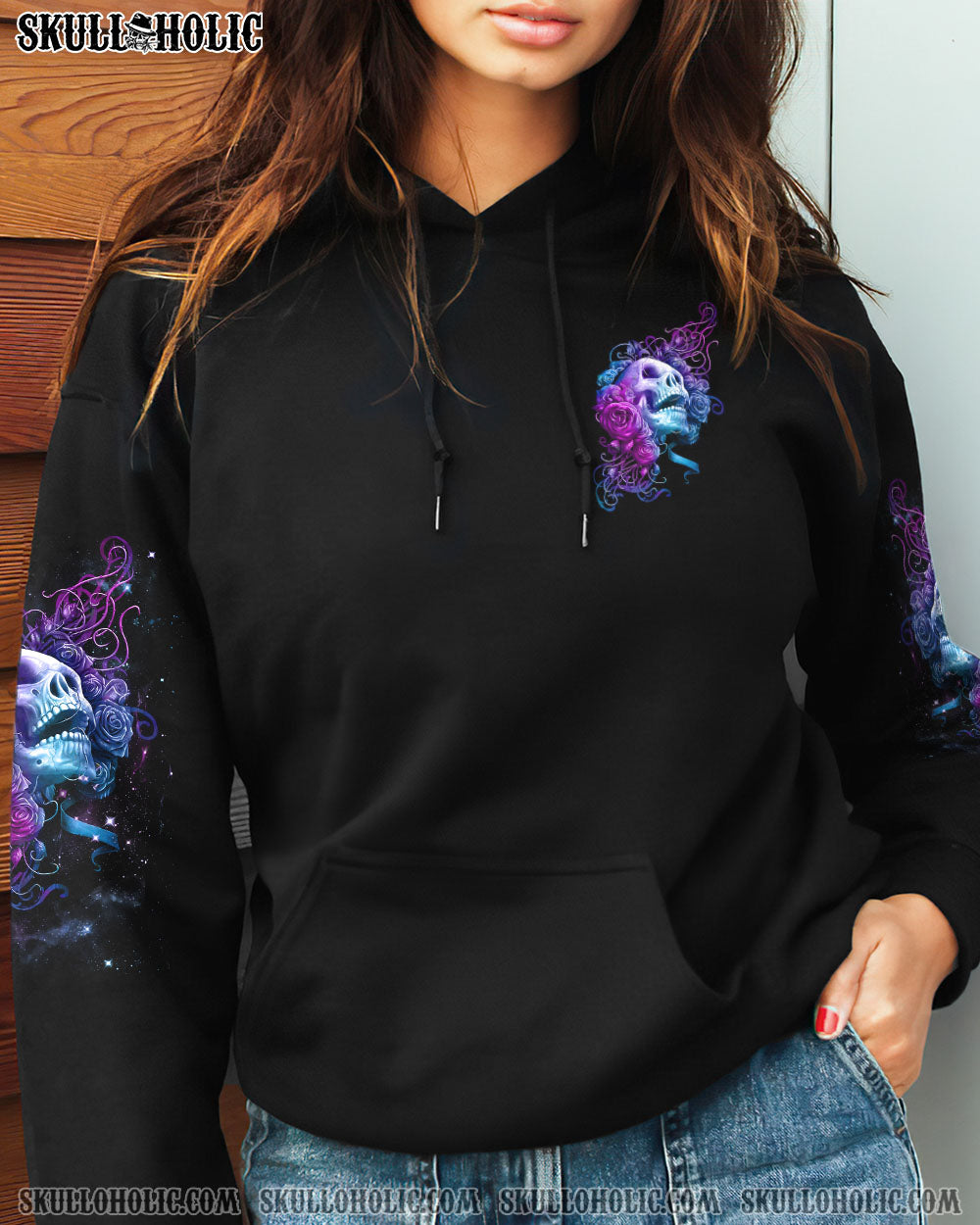 IF YOU WANT ME TO CONTROL MY TEMPER ROSE SKULL ALL OVER PRINT – TLNZ3103232
