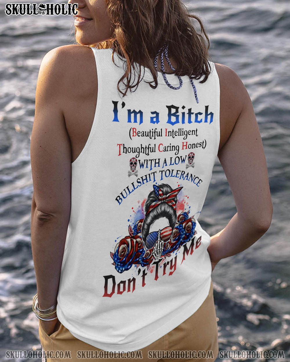 I’M A B DON’T TRY ME AMERICAN MESSY BUN ALL OVER PRINT – TLNO3101231