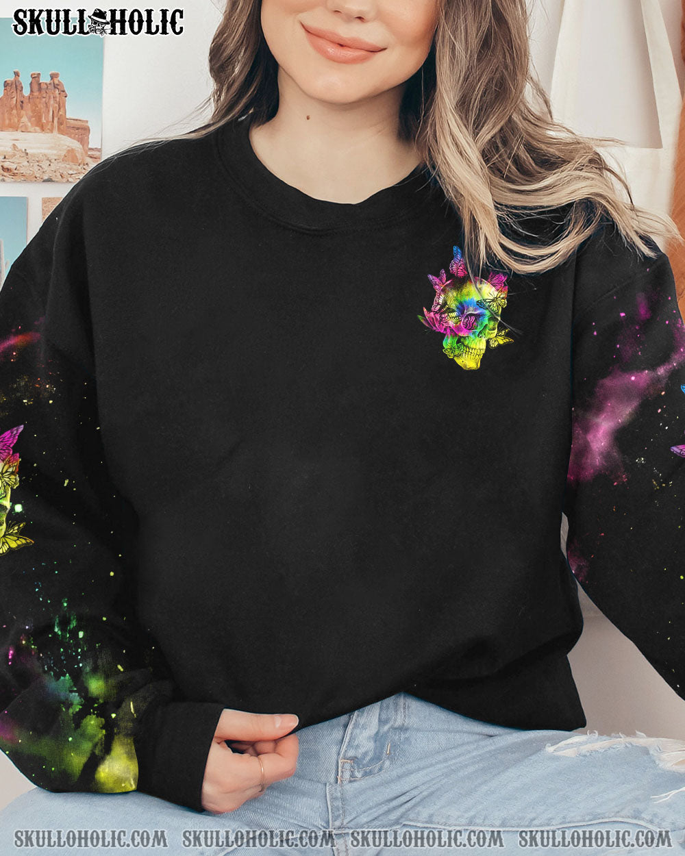 I’M A B DON’T TRY ME BUTTERFLY SKULL ALL OVER PRINT – TLNZ0703232