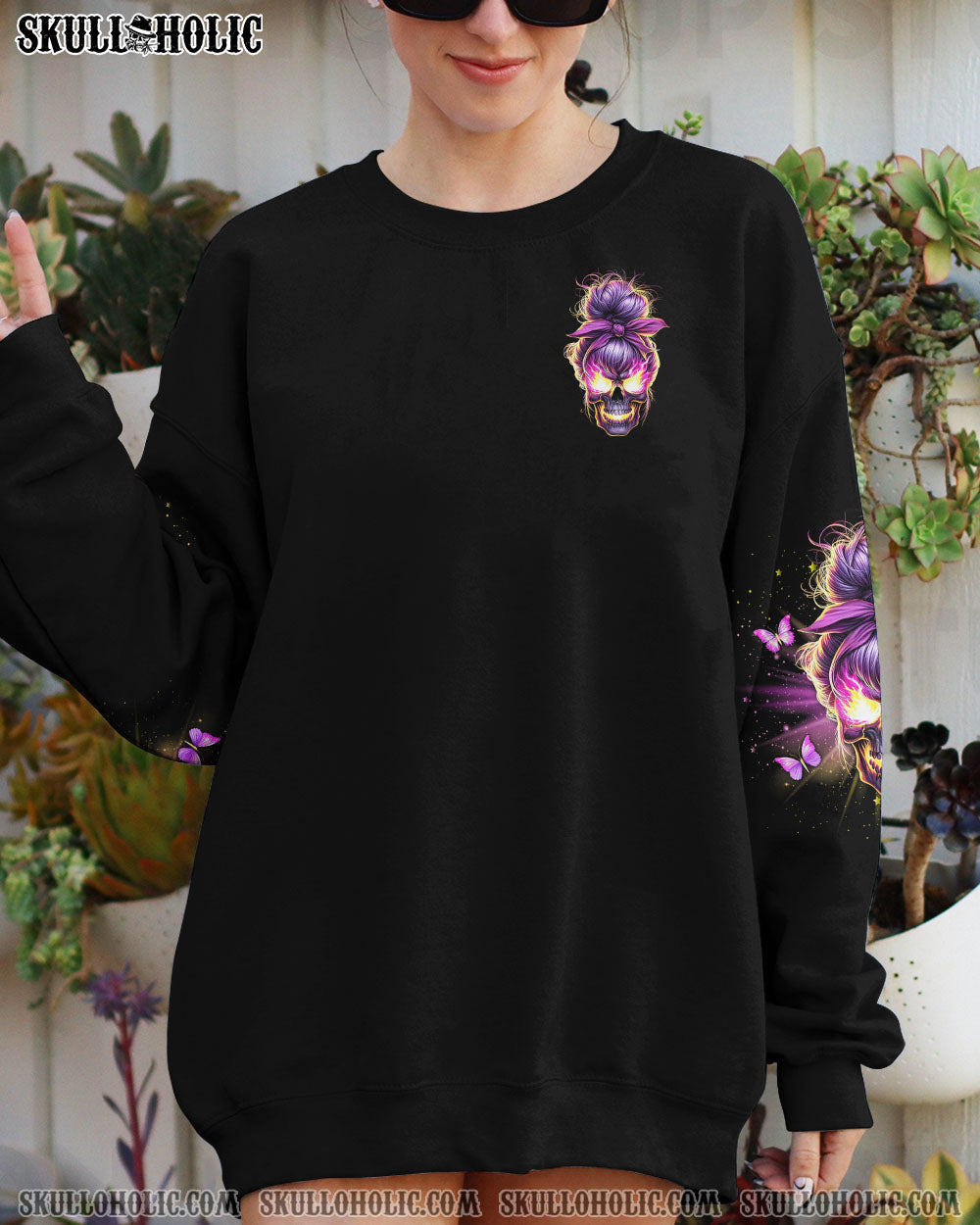 I’M A B DON’T TRY ME FIRE MESSY BUN ALL OVER PRINT – TLNO3001241