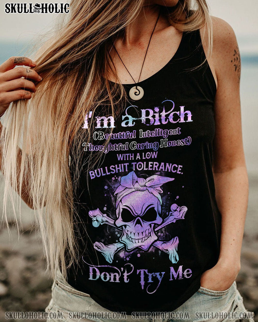 I’M A B DON’T TRY ME HOLO ALL OVER PRINT – YHHN0202232