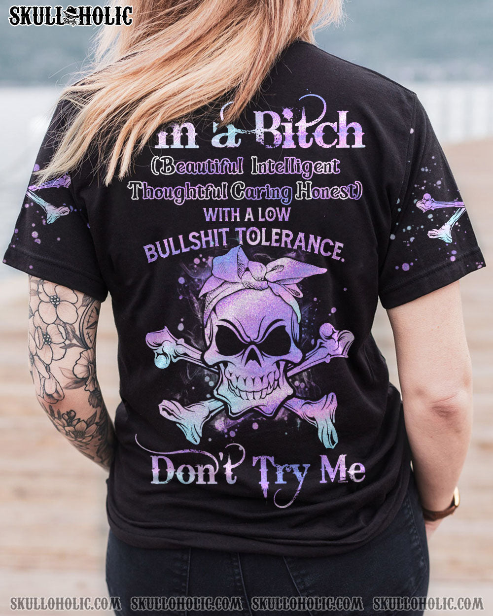 I’M A B DON’T TRY ME HOLO ALL OVER PRINT – YHHN0202232