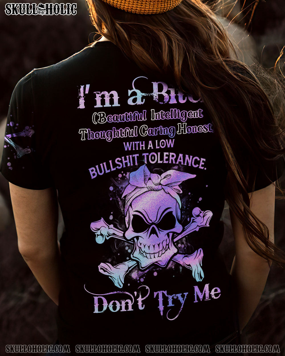 I’M A B DON’T TRY ME HOLO ALL OVER PRINT – YHHN0202232