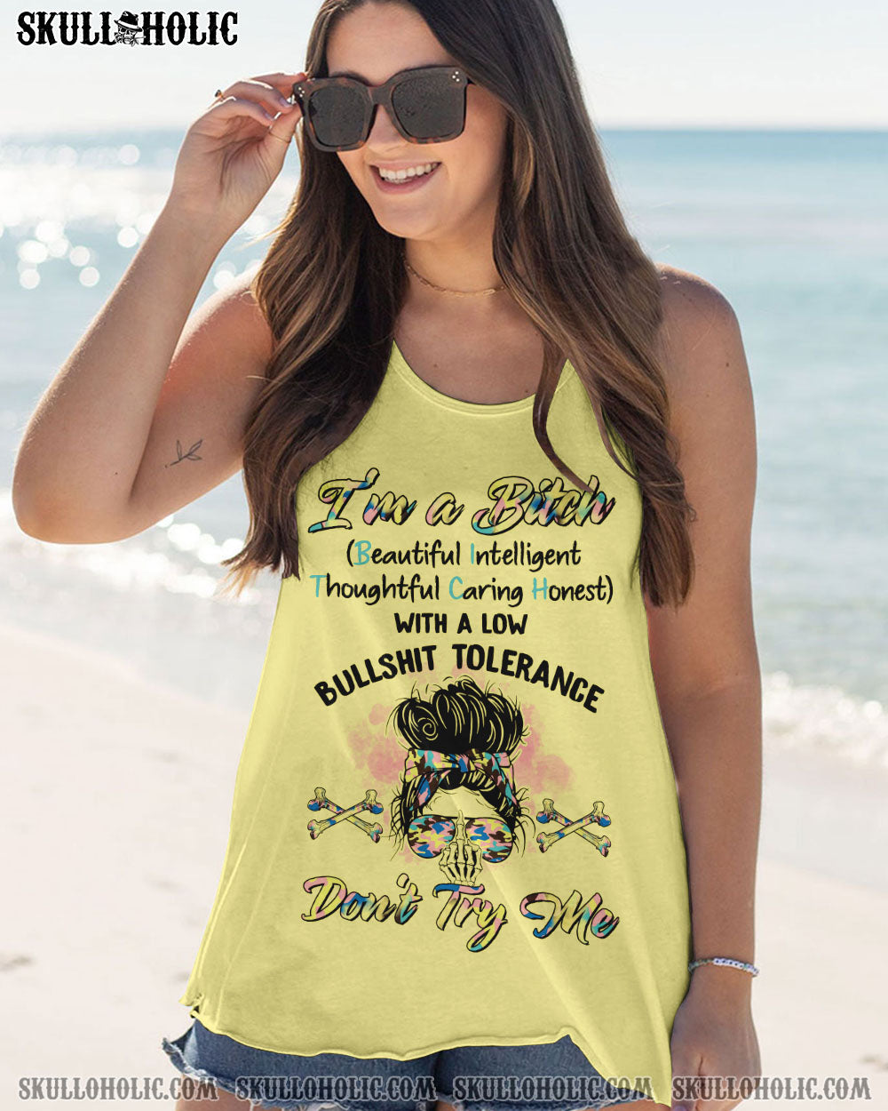I’M A B DON’T TRY ME MESSY BUN ALL OVER PRINT – TLTR2402233