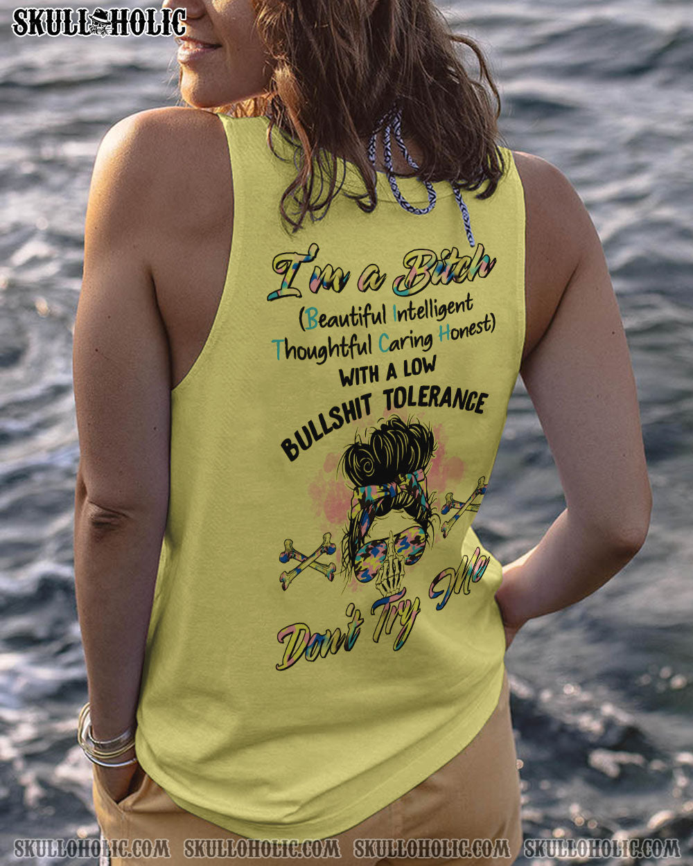 I’M A B DON’T TRY ME MESSY BUN ALL OVER PRINT – TLTR2402233