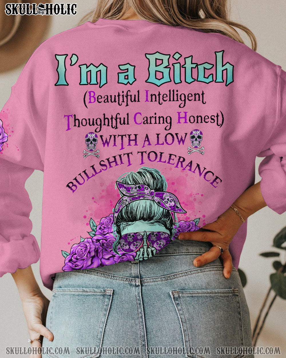 I’M A B DON’T TRY ME PURPLE ROSE ALL OVER PRINT – TLNO0102231