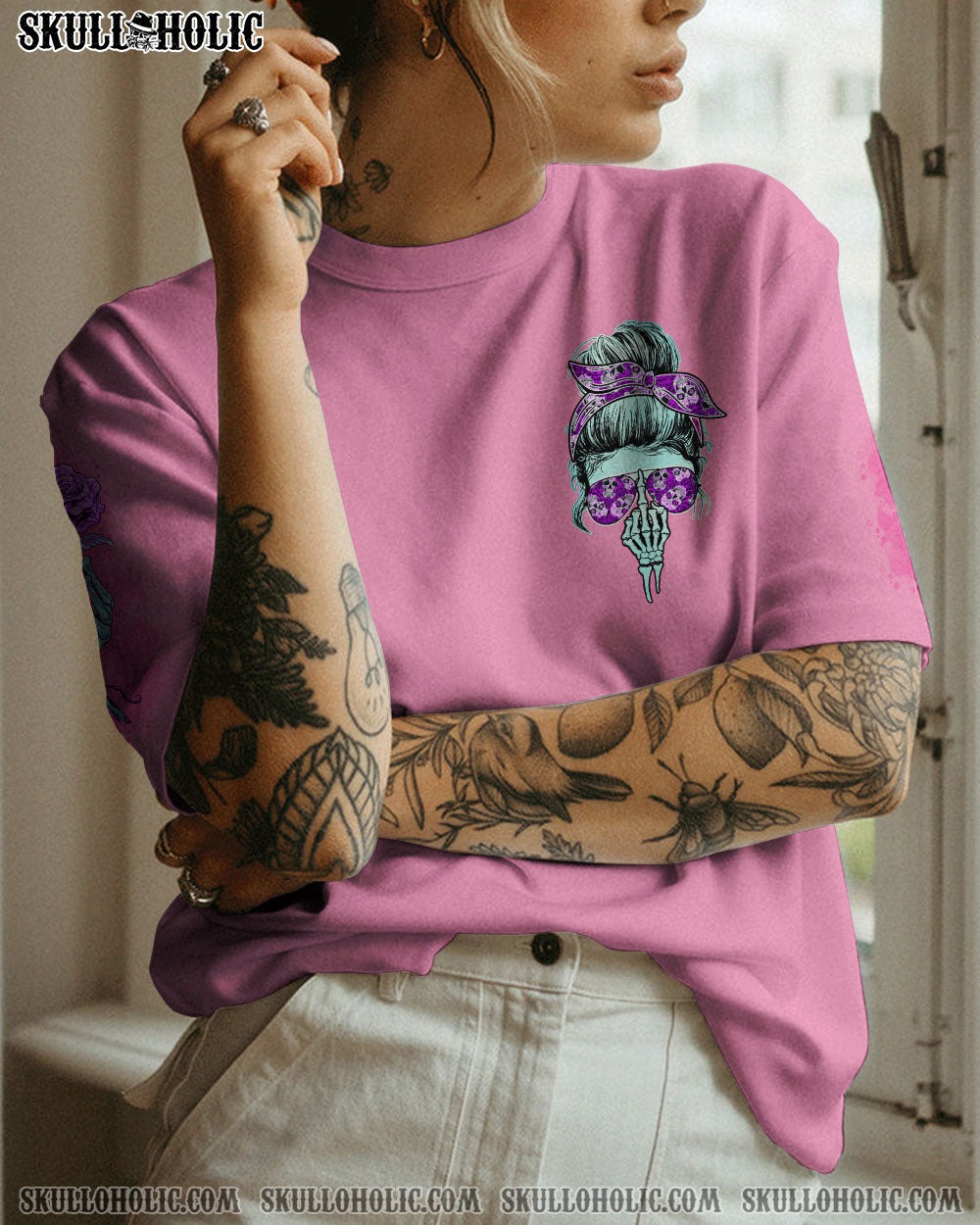 I’M A B DON’T TRY ME PURPLE ROSE ALL OVER PRINT – TLNO0102231