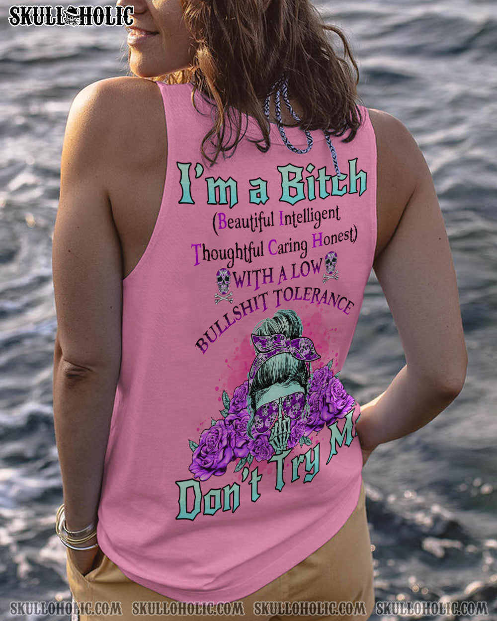 I’M A B DON’T TRY ME PURPLE ROSE ALL OVER PRINT – TLNO0102231