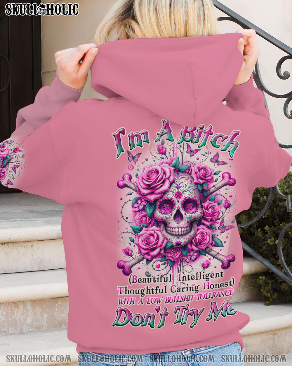 I’M A B DON’T TRY ME ROSE BONES SUGAR SKULL ALL OVER PRINT – TLNZ0211231