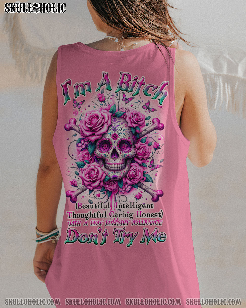 I’M A B DON’T TRY ME ROSE BONES SUGAR SKULL ALL OVER PRINT – TLNZ0211231