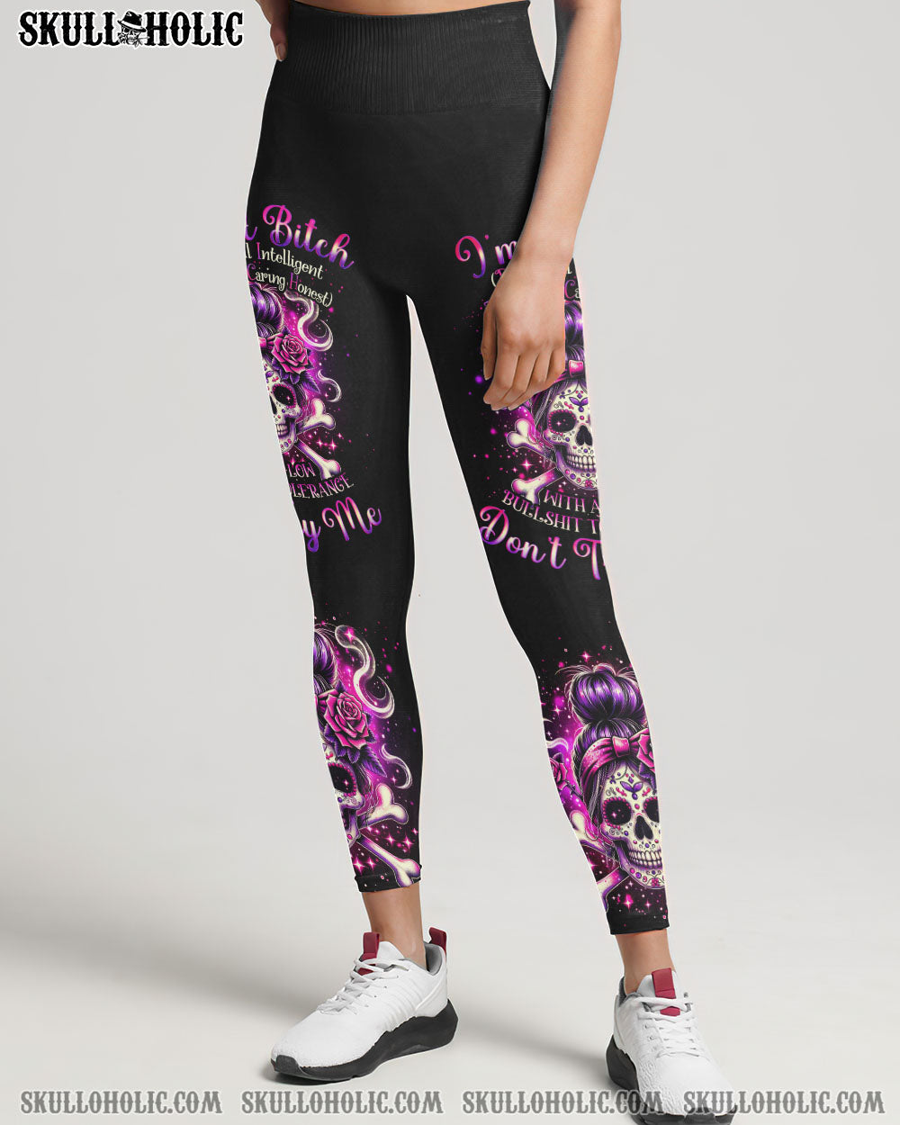 I’M A B DON’T TRY ME ROSE MESSY BUN ALL OVER PRINT – TLNO0211231