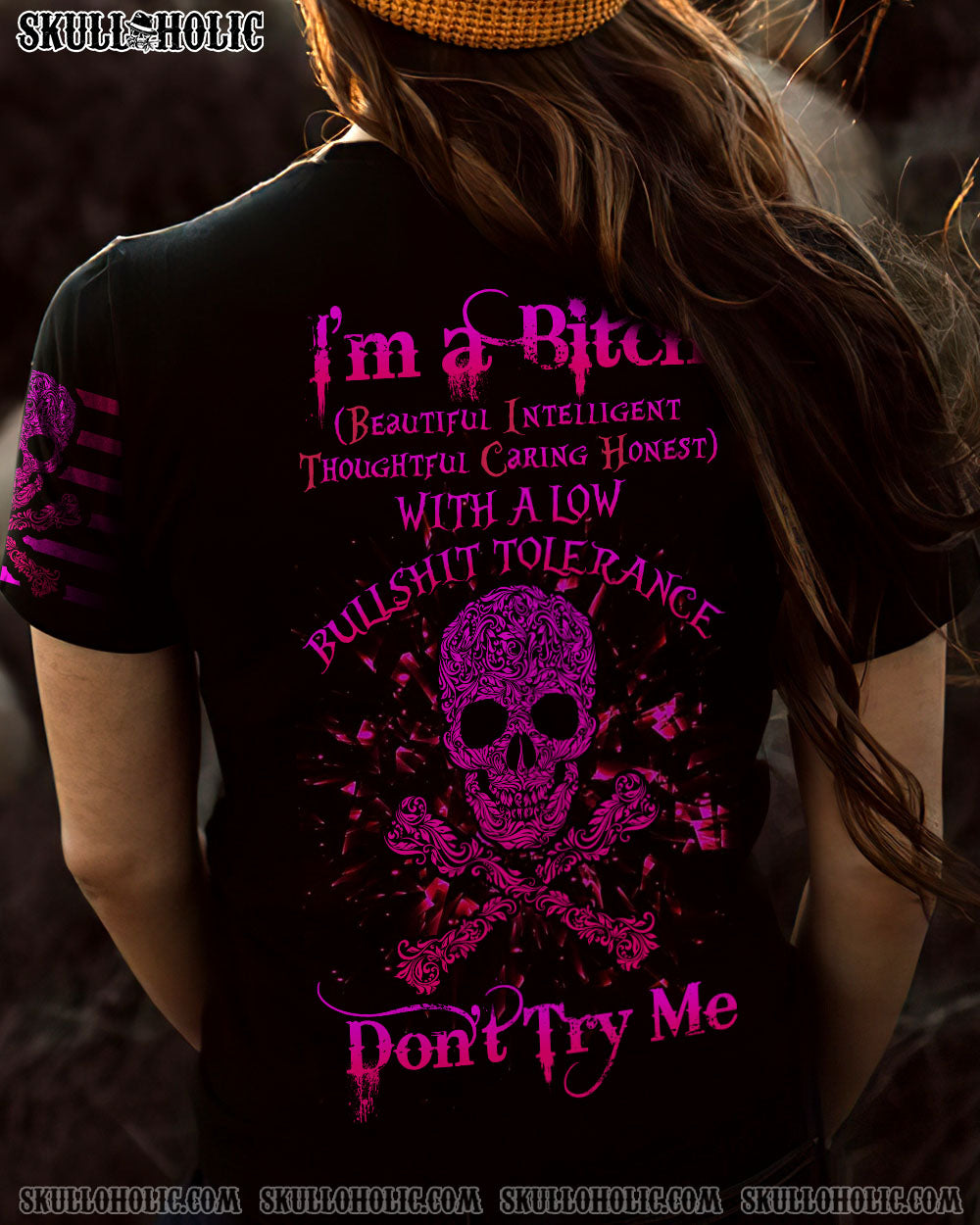 I’M A B DON’T TRY ME SKULL BONES ALL OVER PRINT – TLNZ0802234