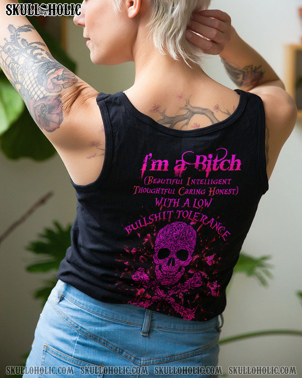 I’M A B DON’T TRY ME SKULL BONES ALL OVER PRINT – TLNZ0802234