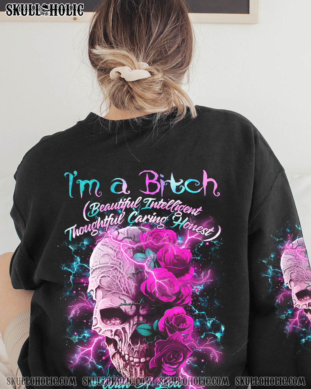 I’M A B DON’T TRY ME SKULL ROSE ALL OVER PRINT – TLTR0803231
