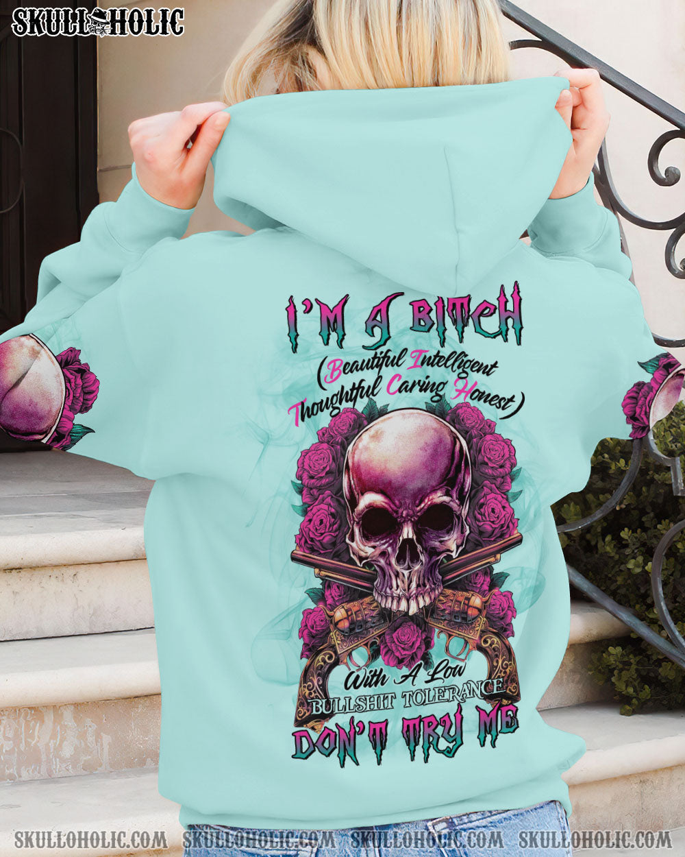 I’M A B DON’T TRY ME SKULL ROSES G ALL OVER PRINT – TLTR0603234