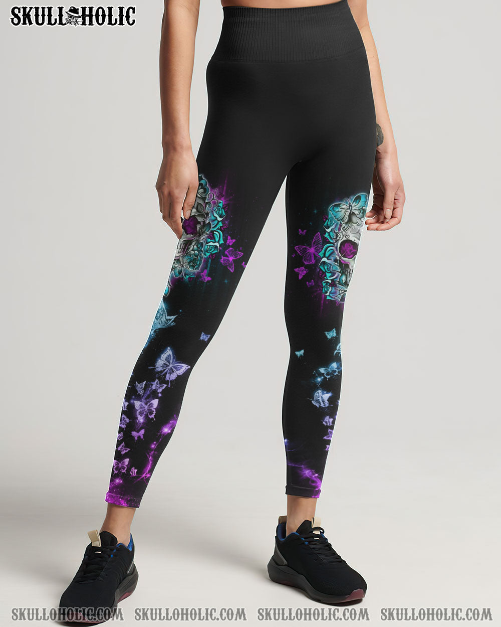 I’M A B DON’T TRY ME TATTOOED FLOWER SKULL ALL OVER PRINT – TLNO1502232