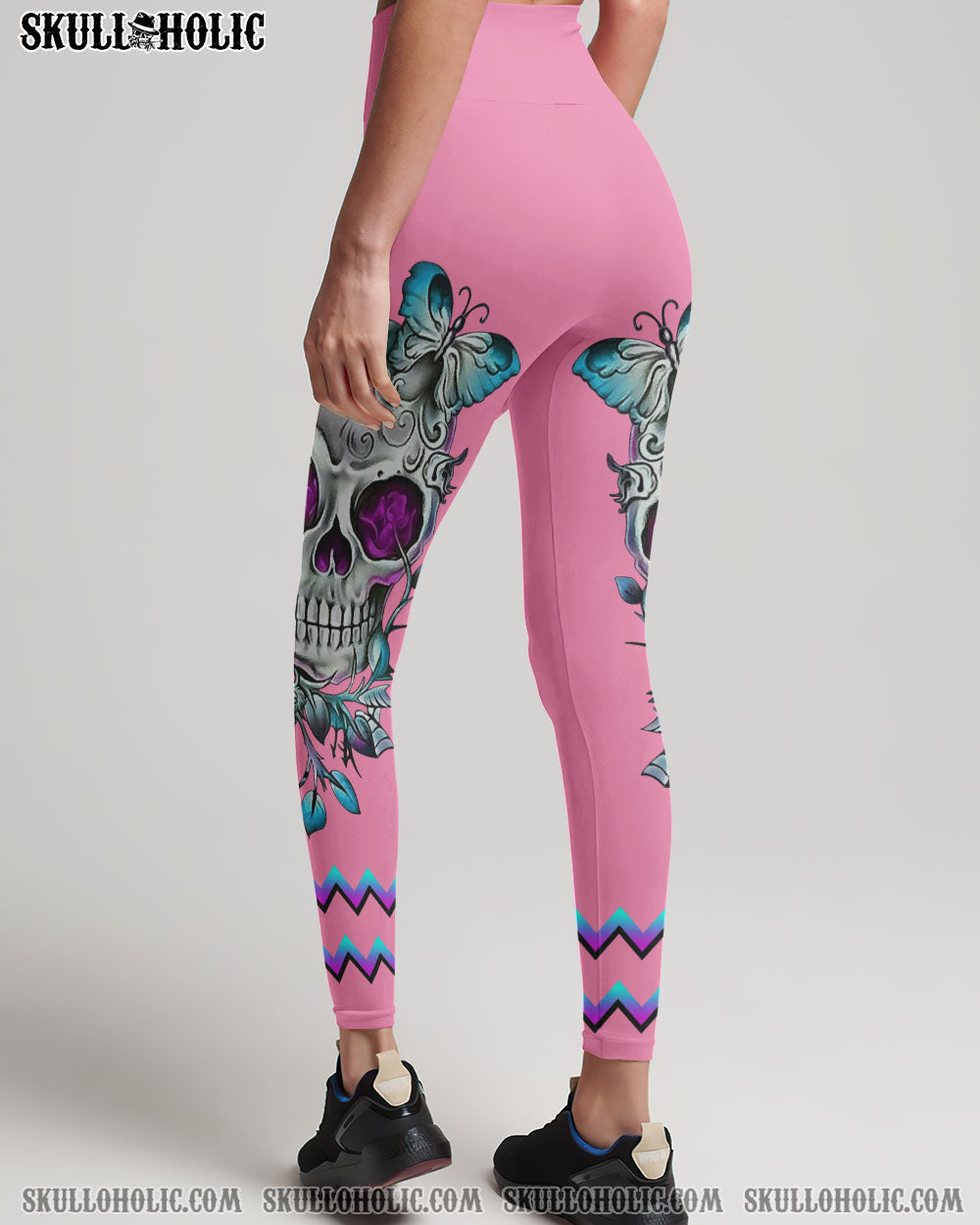 I’M A B DON’T TRY ME TATTOOED FLOWER SKULL ALL OVER PRINT – TLNO2402232