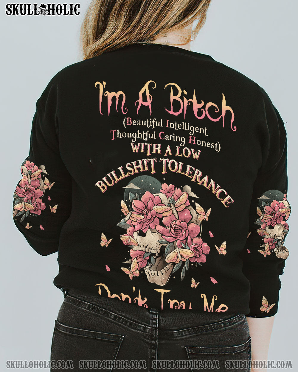 I’M A B FLOWER SKULL ALL OVER PRINT – TLTW2812221