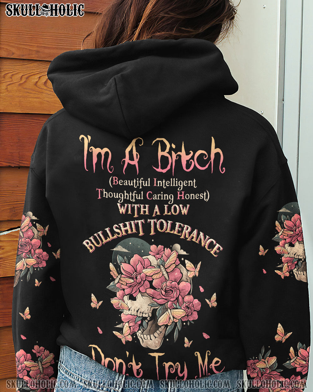 I’M A B FLOWER SKULL ALL OVER PRINT – TLTW2812221