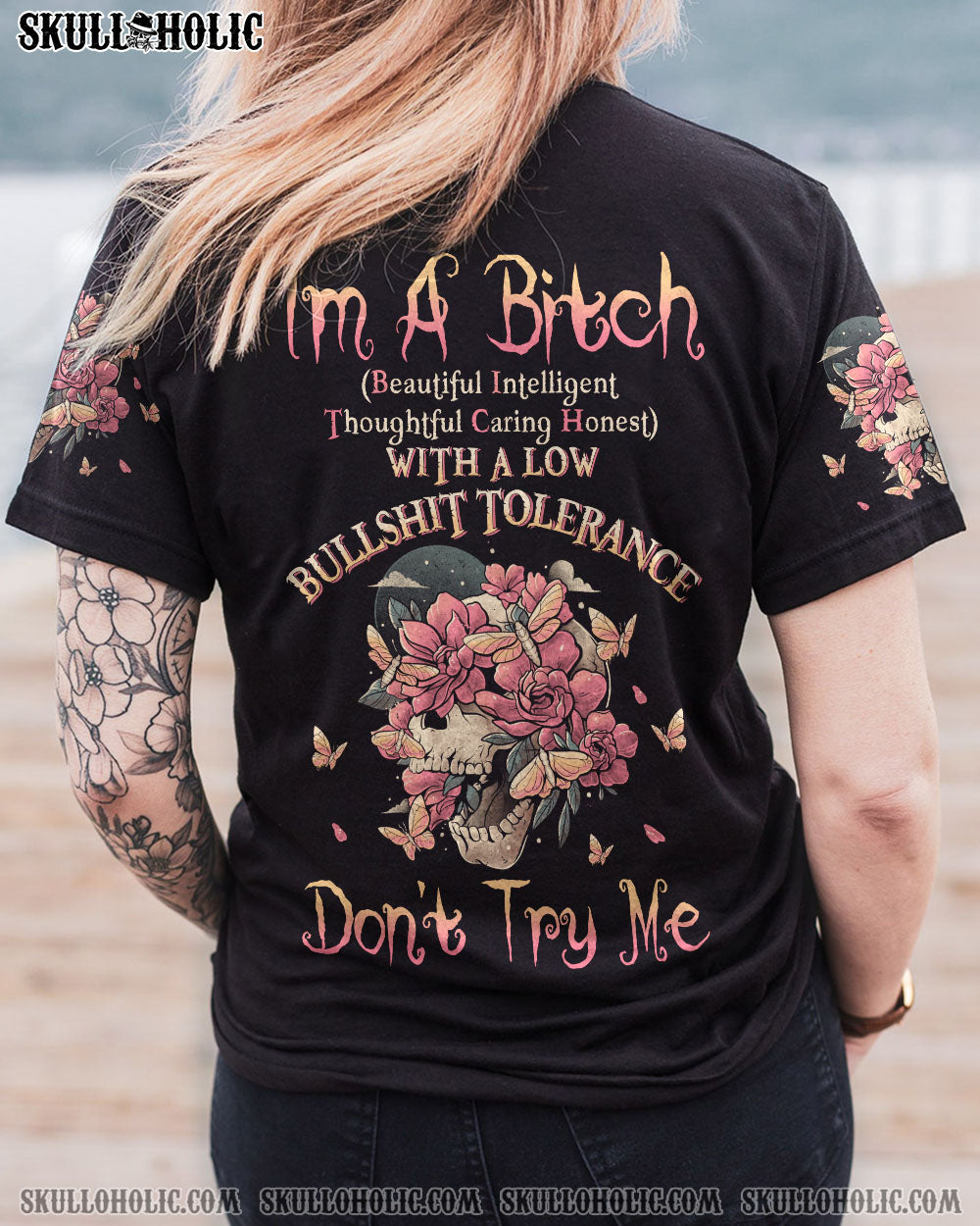 I’M A B FLOWER SKULL ALL OVER PRINT – TLTW2812221