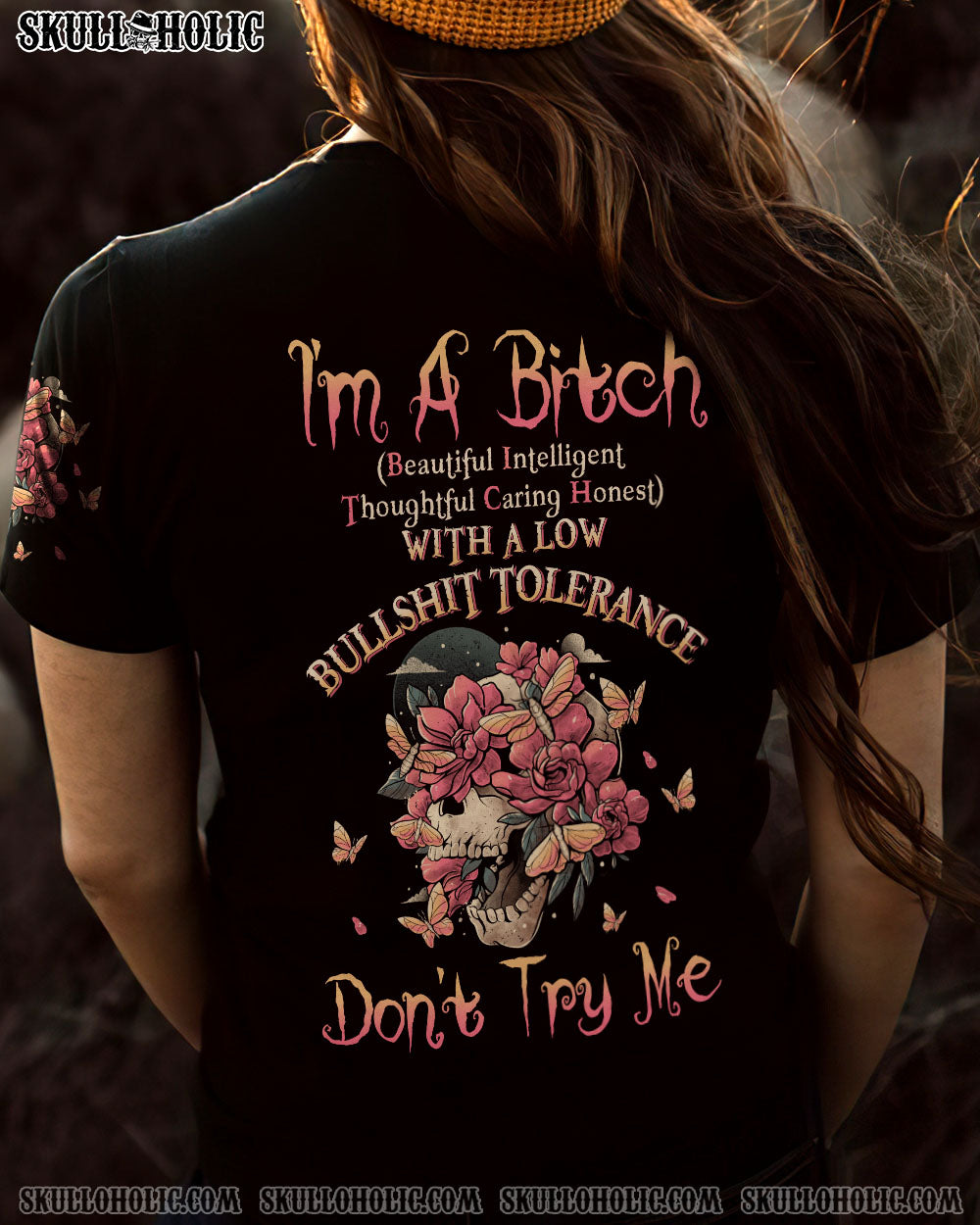I’M A B FLOWER SKULL ALL OVER PRINT – TLTW2812221