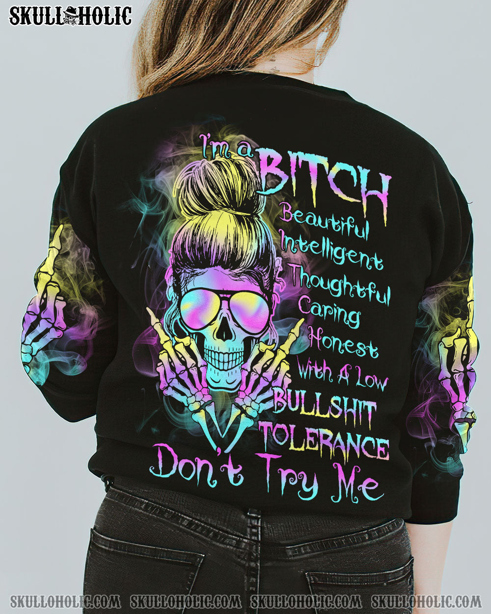 I’M A B HOLOGRAM MESSY BUN ALL OVER PRINT – TLTR1512221