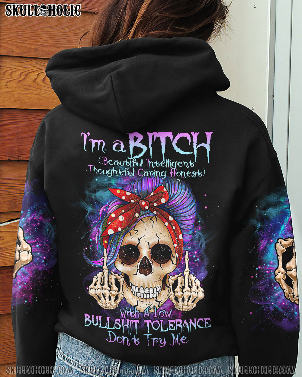 I’M A B PURPLE MESSY BUN ALL OVER PRINT – TLTR1212223