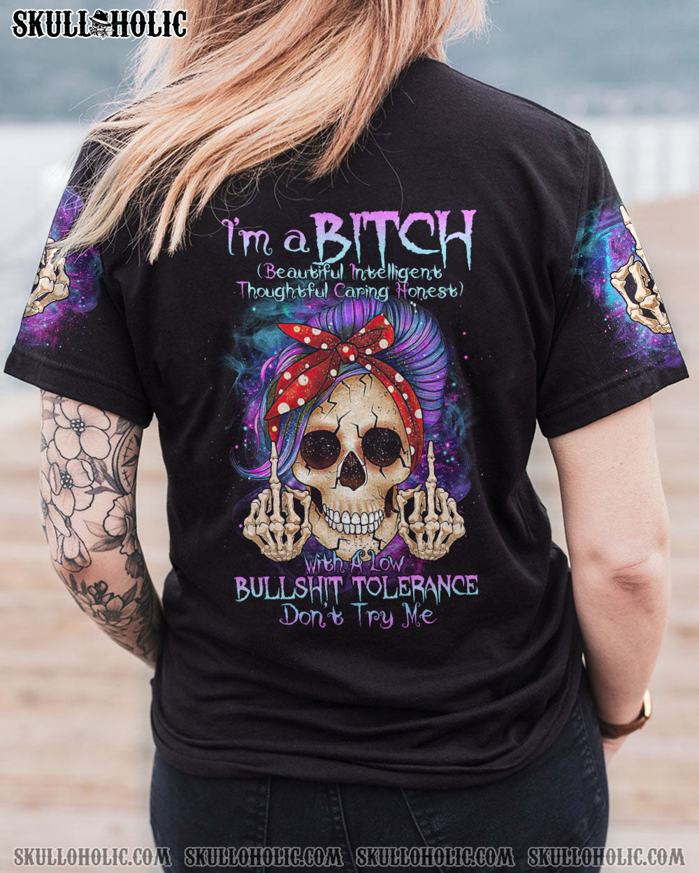 I’M A B PURPLE MESSY BUN ALL OVER PRINT – TLTR1212223
