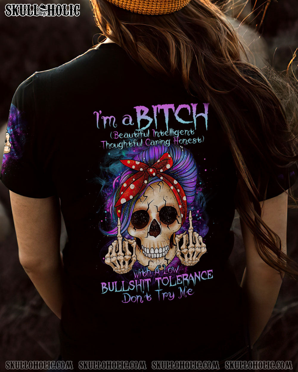 I’M A B PURPLE MESSY BUN ALL OVER PRINT – TLTR1212223