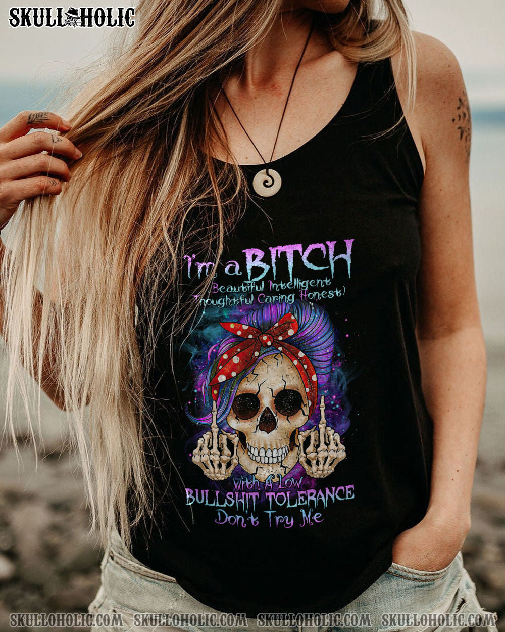 I’M A B PURPLE MESSY BUN ALL OVER PRINT – TLTR1212223