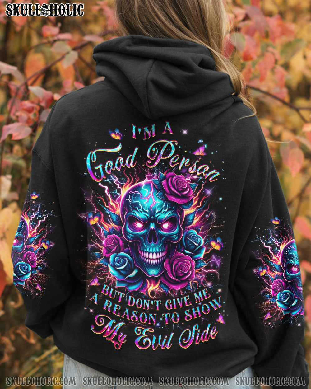 I’M A GOOD PERSON SKULL LADY ALL OVER PRINT – YHLT0502244