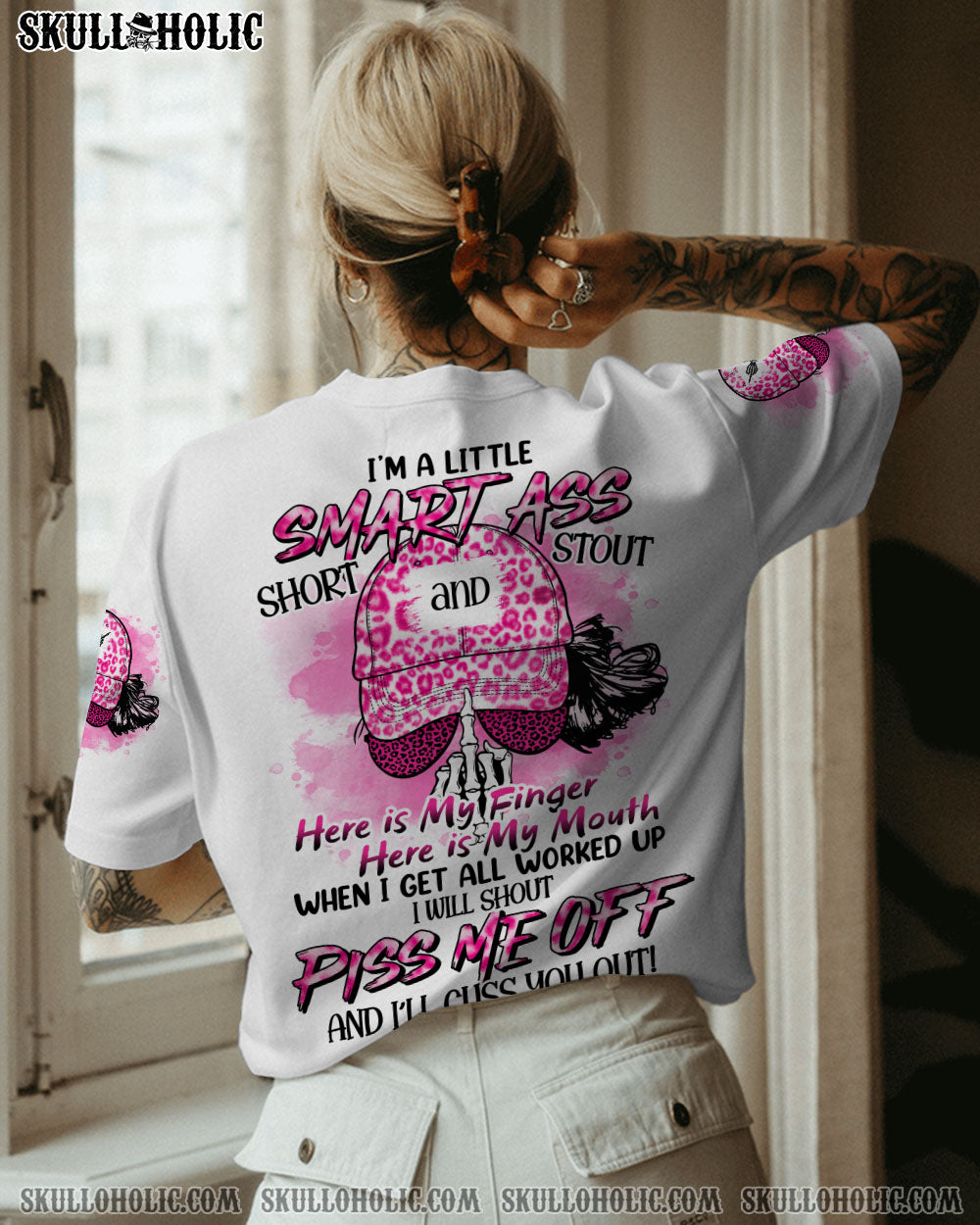 I’M A LITTLE SMART A MESSY BUN AMERICAN ALL OVER PRINT – TLNO1912223