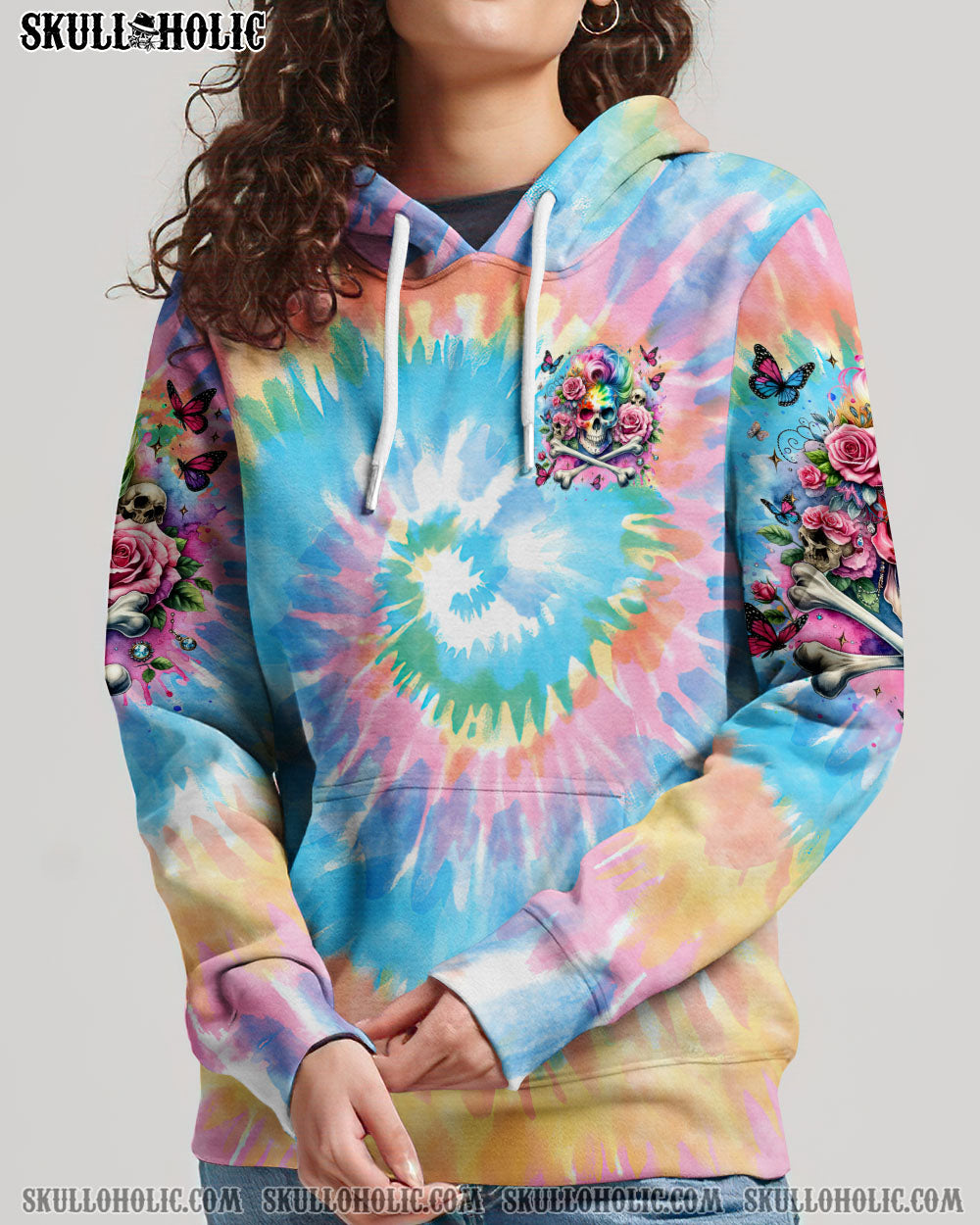 I’M AN OLD WOMAN MESSY BUN SKULL TIE DYE ALL OVER PRINT – TLTR2906241