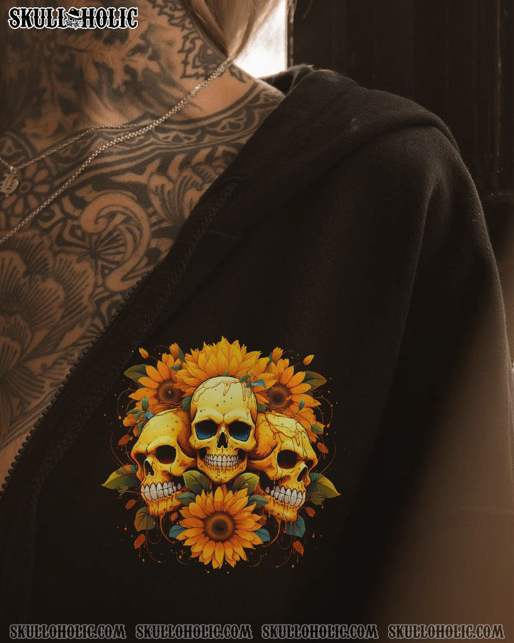 I’M BLUNT BECAUSE GOD ROLLED ME 3 SKULLS ALL OVER PRINT – TLTR0609232