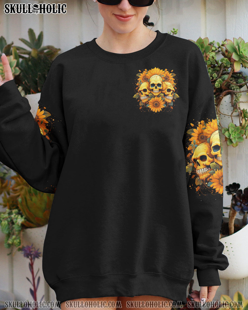 I’M BLUNT BECAUSE GOD ROLLED ME 3 SKULLS ALL OVER PRINT – TLTR0609232