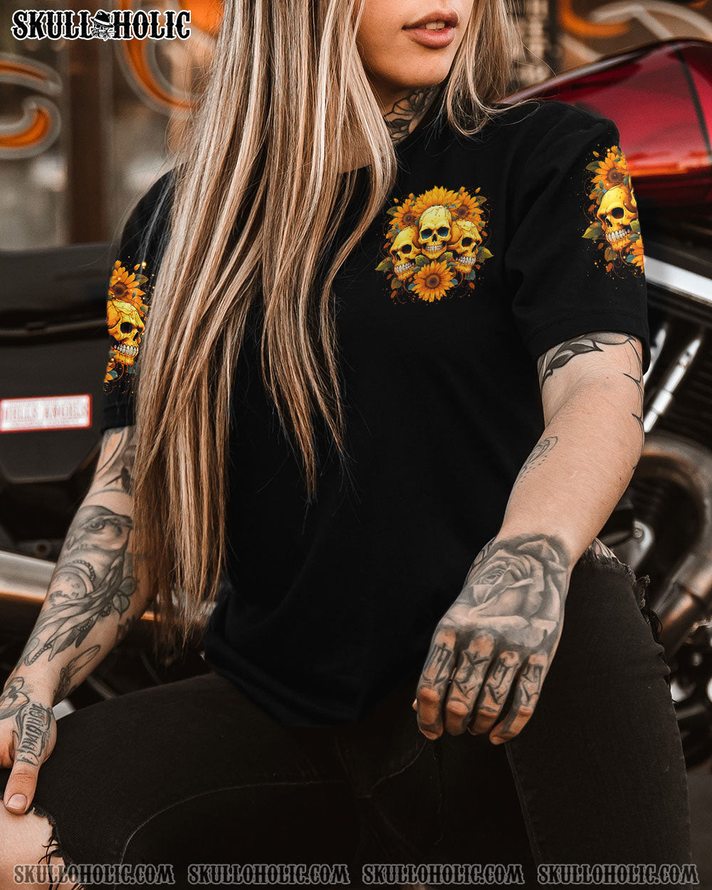 I’M BLUNT BECAUSE GOD ROLLED ME 3 SKULLS ALL OVER PRINT – TLTR0609232