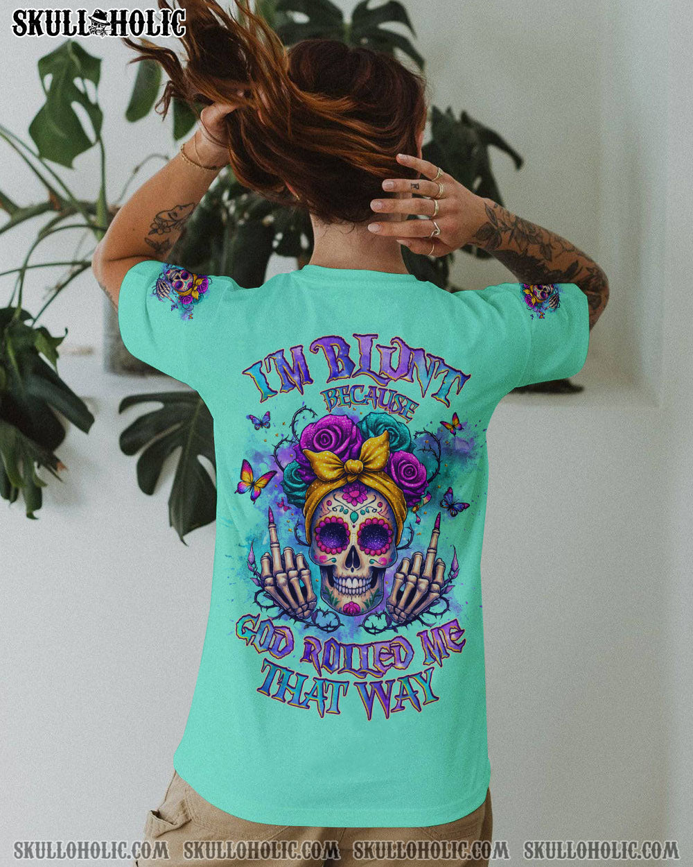 I’M BLUNT BECAUSE GOD ROLLED ME MESSY BUN ALL OVER PRINT – TLNZ2404242