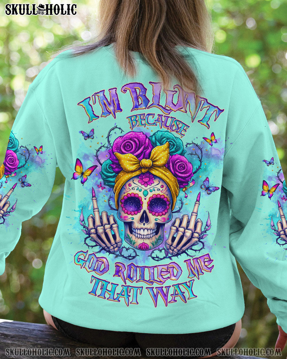 I’M BLUNT BECAUSE GOD ROLLED ME MESSY BUN ALL OVER PRINT – TLNZ2404242